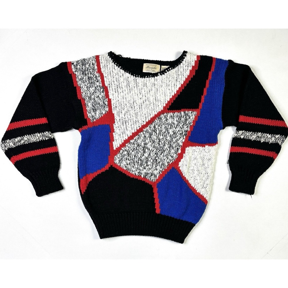 Margules Sweater Women's Small Vintage 80s Geometric